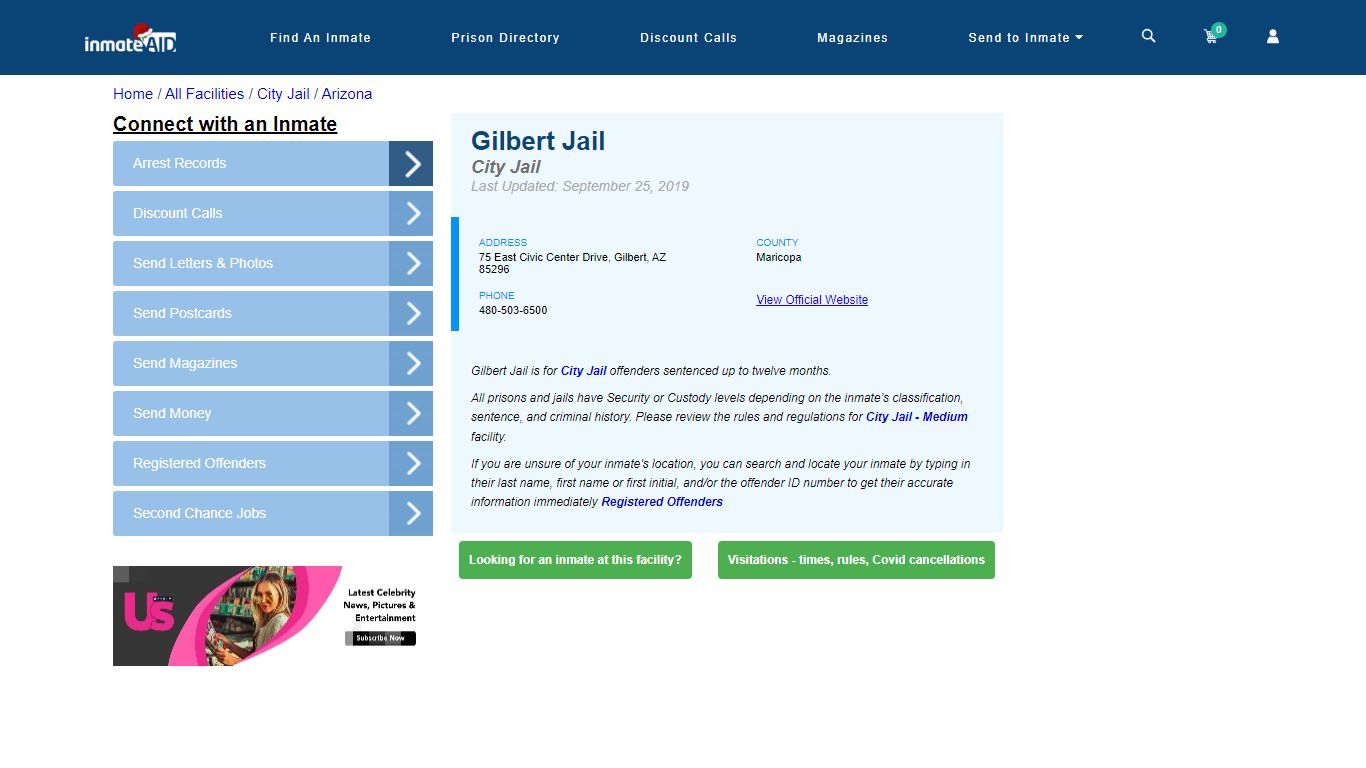 Gilbert Jail | Inmate Locator